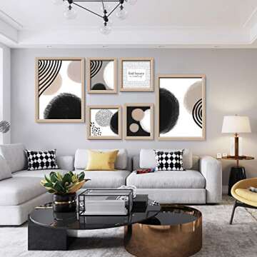 ArtbyHannah Gallery Wall Kit with Abstract Print Set