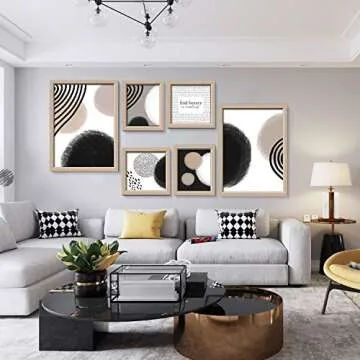 ArtbyHannah Gallery Wall Kit with Abstract Print Set