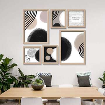 ArtbyHannah Gallery Wall Kit with Abstract Print Set