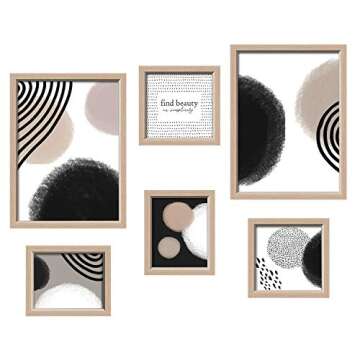 ArtbyHannah Gallery Wall Kit with Abstract Print Set