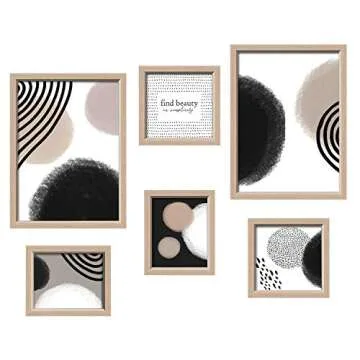 ArtbyHannah Gallery Wall Kit with Abstract Print Set