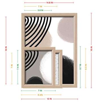 ArtbyHannah Gallery Wall Kit with Abstract Print Set