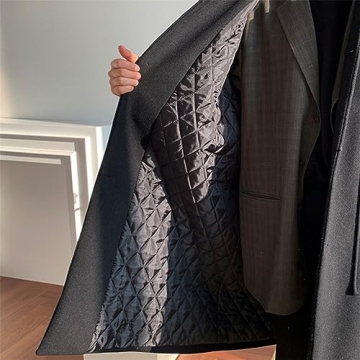 Men's Trend Thickened Woolen Coat for Stylish Winter Warmth