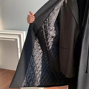 Men's Trend Thickened Woolen Coat for Stylish Winter Warmth