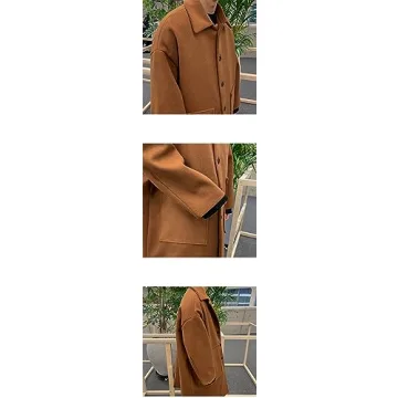Men's Trend Thickened Woolen Coat for Stylish Winter Warmth