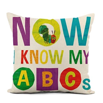 Eric Carle Now I Know My ABCs Throw Pillow Cover