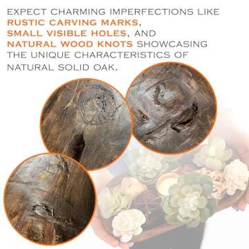 Spanish Oak Decorative Bowl Unique Rustic Centerpiece