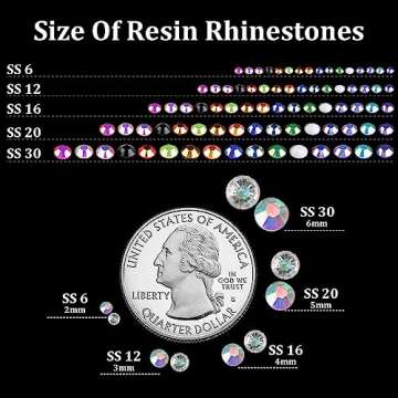 4000pcs 4mm AB Resin Rhinestones for Crafts & Nails