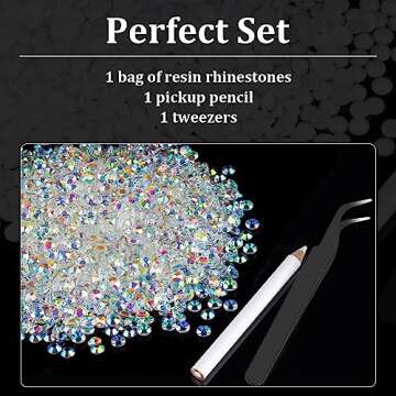 4000pcs 4mm AB Resin Rhinestones for Crafts & Nails