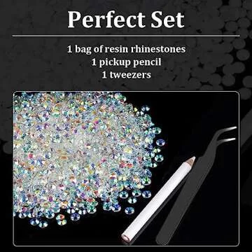 4000pcs 4mm AB Resin Rhinestones for Crafts & Nails