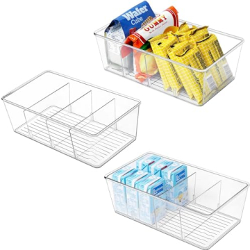 wilfox Clear Organizer Bins for Efficient Home Organization