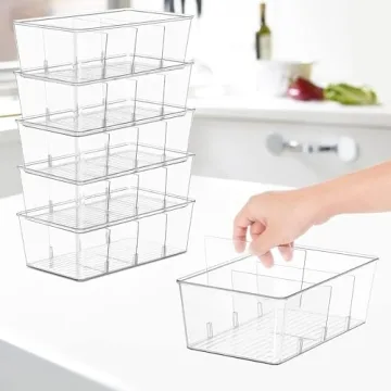 wilfox Clear Organizer Bins for Efficient Home Organization