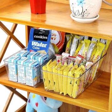 wilfox Clear Organizer Bins for Efficient Home Organization