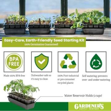 Gardener's Supply GrowEase 12-Cell Seed Starter Kit