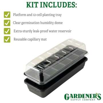 Gardener's Supply GrowEase 12-Cell Seed Starter Kit