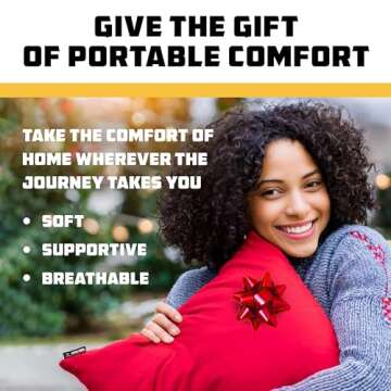 Wise Owl Outfitters Essentials Airplanes, Camping, and Travel-Memory Foam Washable Pillow-Small, Medium (Pack of 1), Grey