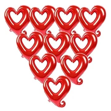 Soochat Red Heart Balloons for Valentine's Day Wedding Decoration