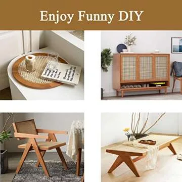 16" x 5FT Natural Rattan Cane Webbing for Furniture Decor and DIY Projects