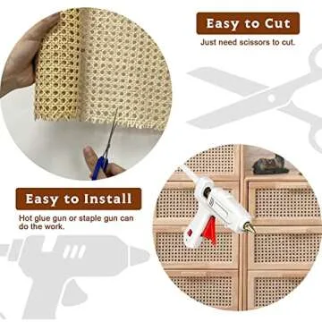 Natural Rattan Cane Webbing for DIY Caning Projects