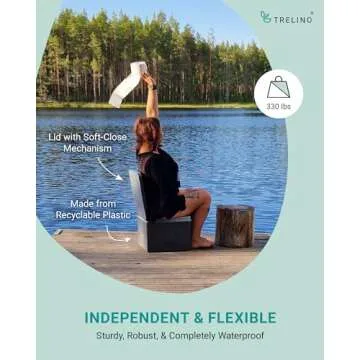 TRELINO Portable Toilet for Camping - Odorless & Compact