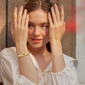 Trendy Yowivon Gold Bangle Bracelet for Women