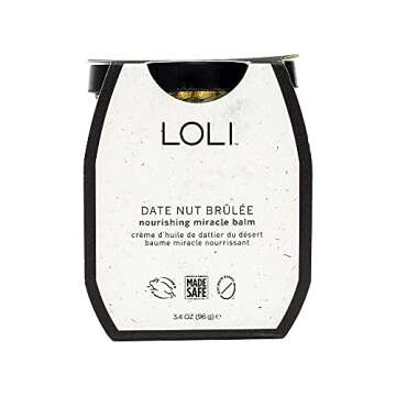 LOLI - Organic Date Nut Brulee Vegan Nourishing Miracle Balm | Clean, Non-Toxic, Zero Waste Skincare (3.4 oz)