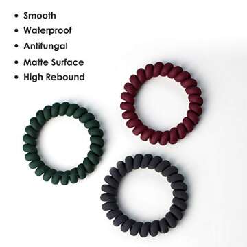 10 Pcs Spiral Hair Ties, Colorful Coil Hair Ties, Elastic Traceless Hair Ties, Matte Phone Cord Hair...