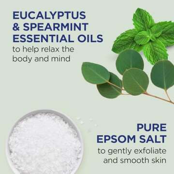 Dr Teal's Pure Epsom Salt Body Scrub, Relax & Relief with Eucalyptus & Spearmint Essential Oils, 16 oz (Pack of 3)