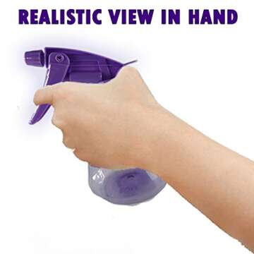 EZPRO USA Empty Spray Bottles 12oz PET Plastic for Hair, Multi Purpose Colored, Dog Grooming, Cat Training, Water Mister Sprayer, Clear Small, Pack of 4