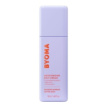 BYOMA Moisturizing Rich Cream - Barrier Repair Cream Face Lotion with Bakuchiol & Shea Extract - Cer...