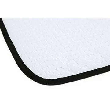 The Rag Company - Dry Me A River - Professional Korean 70/30 Blend Microfiber Waffle-Weave Drying & Detailing Towels, Soft Suede Edges, 390GSM, 20in x 40in, White (2-Pack)