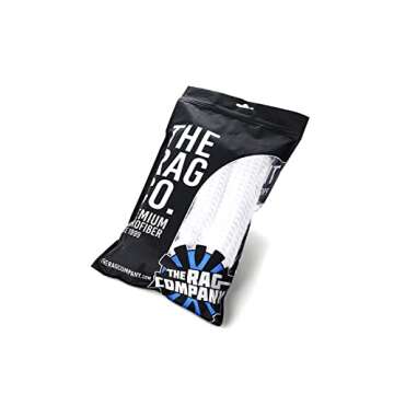 The Rag Company - Dry Me A River - Professional Korean 70/30 Blend Microfiber Waffle-Weave Drying & Detailing Towels, Soft Suede Edges, 390GSM, 20in x 40in, White (2-Pack)