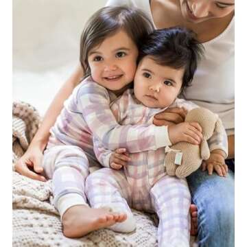 Burt's Bees Baby Baby Girls' Pajamas, Tee and Pant 2-Piece Pj Set, 100% Organic Cotton, Swiss Chalet 2pk