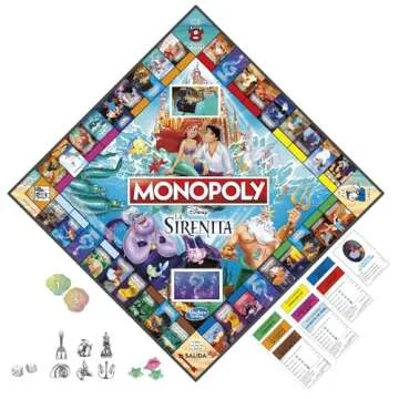 Monopoly Hasbro Gaming Disney's The Little Mermaid Edition Board Game, 2-6 Players for Family and Kids Ages 8+, with 6 Themed Tokens (Amazon Exclusive)