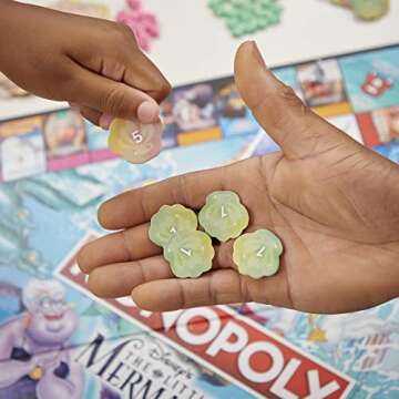 Monopoly Hasbro Gaming Disney's The Little Mermaid Edition Board Game, 2-6 Players for Family and Kids Ages 8+, with 6 Themed Tokens (Amazon Exclusive)