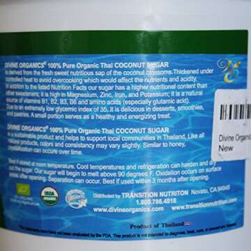 Organic Low Glycemic Coconut Blossom Sugar - 2.65 LBS
