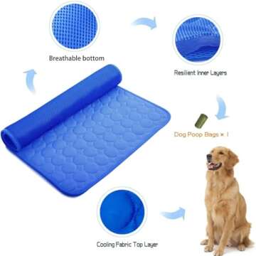 MICROCOSMOS Summer Cooling Mat & Sleeping Pad- Water Absorption Top, Materials Safe, Easy Carry, EZ ...