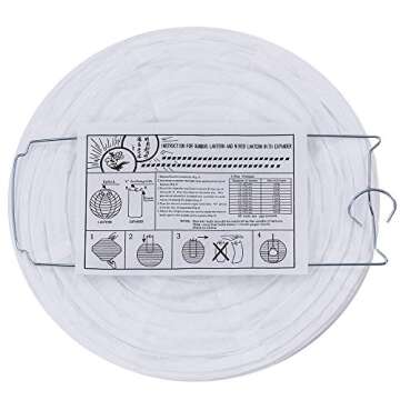 Supla 20 Pack Chinese White Paper Lantern Hanging Paper Lanterns White Round Paper Lanterns 4” 6” 8” 10” 12” White Hanging Lanterns Wedding Party Decorations