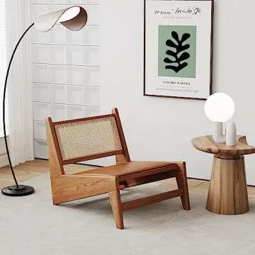 HAOBO Home Rattan Chair - Stylish Mid Century Accent Chair