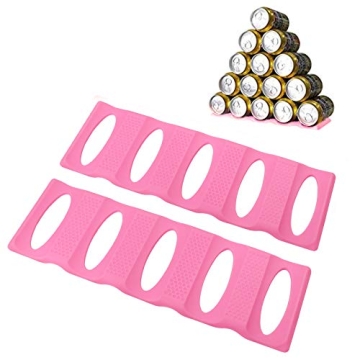 Webake Can Organizer for Pantry 2 Pack Silicone Bottle and Can Stacker Mat, Can Holder Storage Rack ...