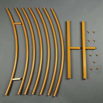 Doingart 6.8ft (2M) Yellow Round Metal Wedding Arch,Circle Balloon Arch Stand for Garden, Yard, Wedding, Bridal, Indoor Outdoor Party Decoration (Does not Include Decorative Bouquets, Balloons, etc.)