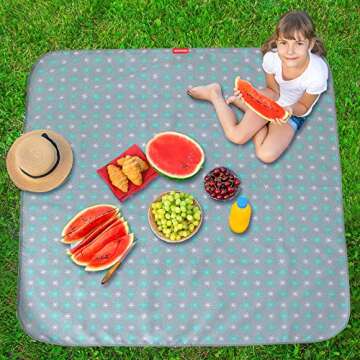 Splat Mat for Under High Chair Mat, Mealtime Baby Art/Crafts/Playtime, Anti Slip Waterproof Splash Machine Washable Portable Picnic Floor Feeding Table Cloth, 42x46 Inch
