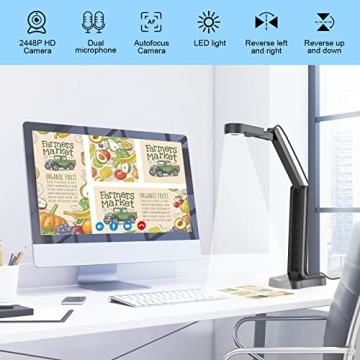 PAKOTOO 8MP USB Document Camera for Teachers Distance Learning