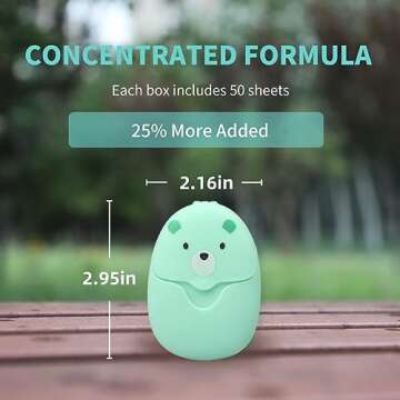 BAIKAFU 3 Boxes (150 sheets) Soap Paper Sheets Portable Disposable Travel Scented Bath Slice Sheet F...