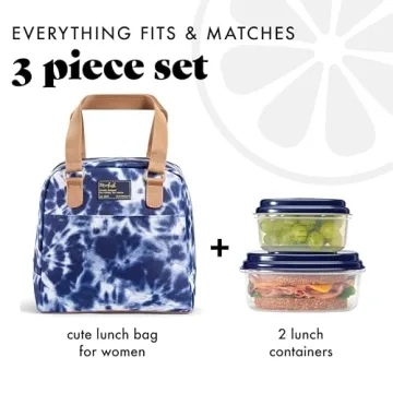 Fit & Fresh Insulated Lunch Bag for Women with Containers