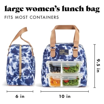 Fit & Fresh Insulated Lunch Bag for Women with Containers