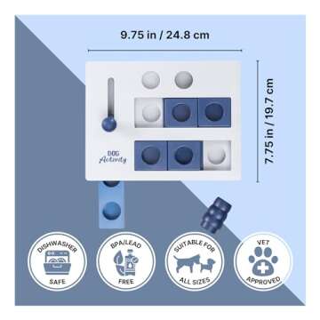 TRIXIE Mini Mover Dog Puzzle Toy, Advanced (Level 3) Strategy Game, Dog Activity Treat Toy for Dogs