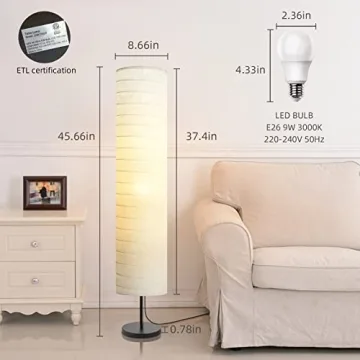 Modern Dimmable Floor Lamp with Adjustable Brightness