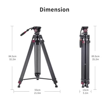 Avella VH501 Video Tripod - Durable 72" Heavy Duty Support