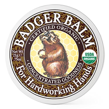 Badger - Hardworking Hands Healing Balm, Aloe Vera & Wintergreen, Working Hand Balm, Balm, for Dry H...